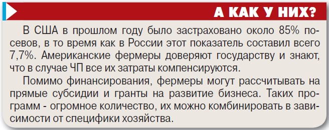 Страховка аграриев - фикция, инфляция – реальность