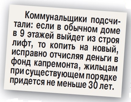 Жильцам придется доплатить за лифты?
