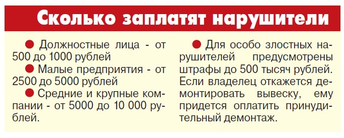 Импортные вывески станут вне закона
