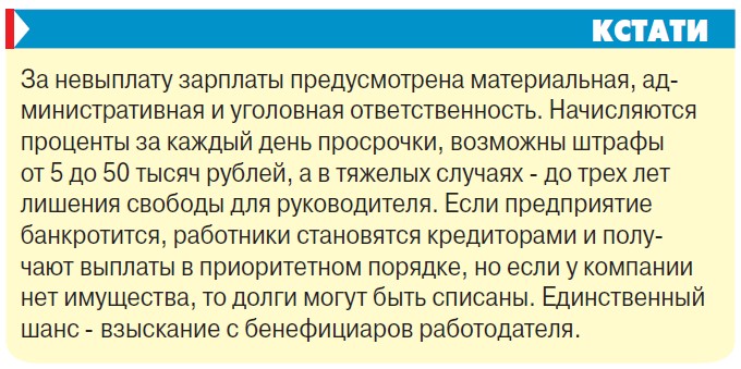 Задолженность по зарплате - угроза стабильности