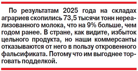 Мы пьем ненатуральное молоко?