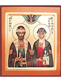 Икона святых князя Дмитрия и княжны Евдокии