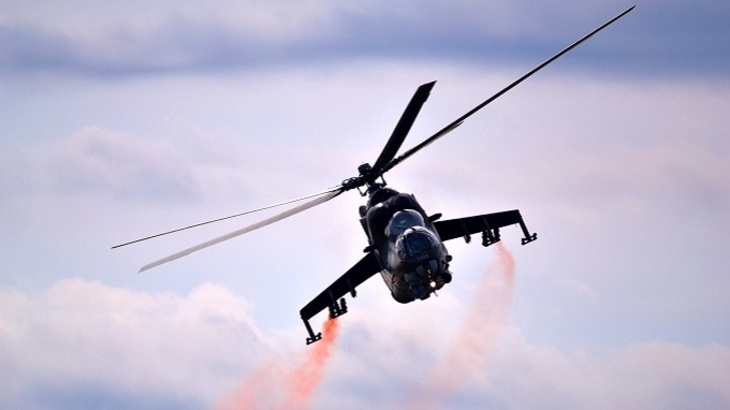 Российские вертолетчики громят позиции террористов - фото