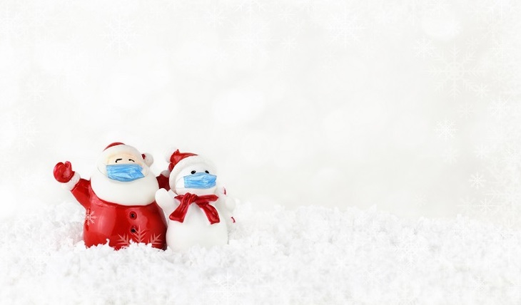 Символ года - Дед-Мороз в респираторе - фото