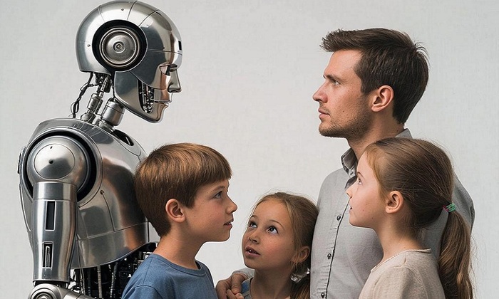 Мужчина решил усыновить детей и воспитывать их с ИИ - фото