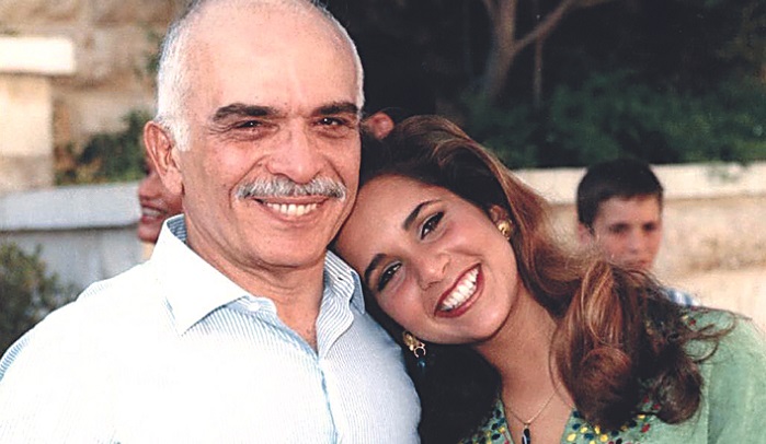 Принцесса Хайя с отцом, королем Иордании